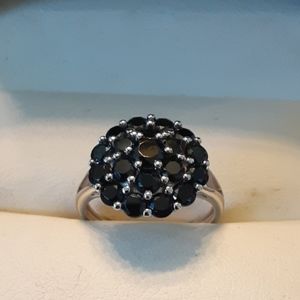 3.00ctw Genuine Black Spinel 925 Sterling Silver